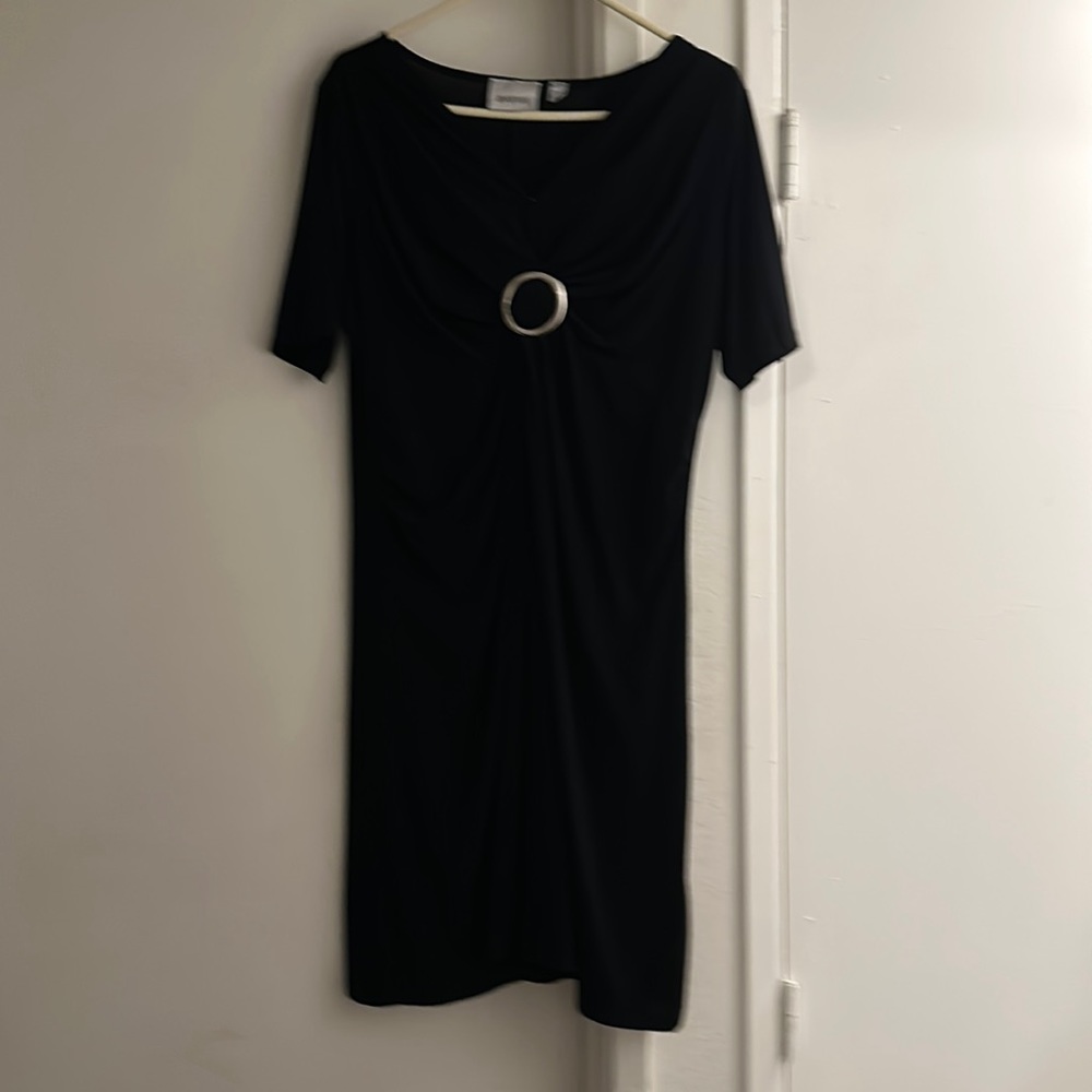 Classic black with silver round metal piece
